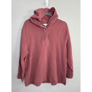 Athleta Coaster Luxe Waffle Hoodie Burgundy Size L